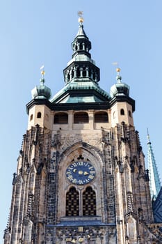 famous historic st. vitus cathedral in prague czech republic 