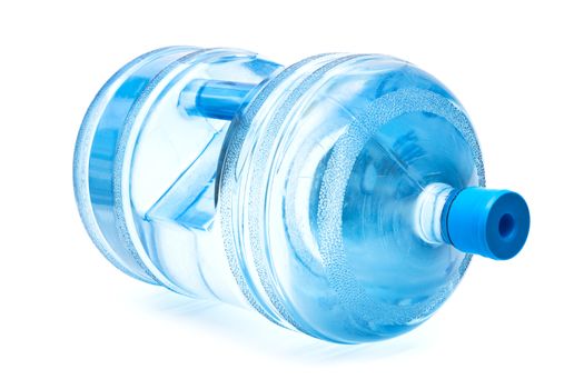 large bottle of water on a white background