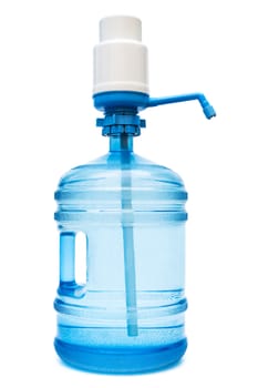 large bottle of water on a white background