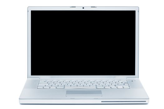 new laptop computer on white background