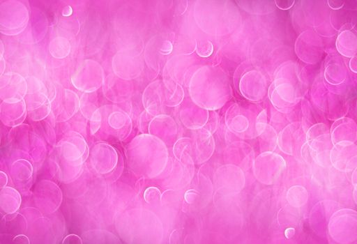 Pink abstract background with bokeh circles