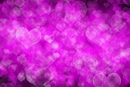 Pink gunge Valentines Day background with hearts