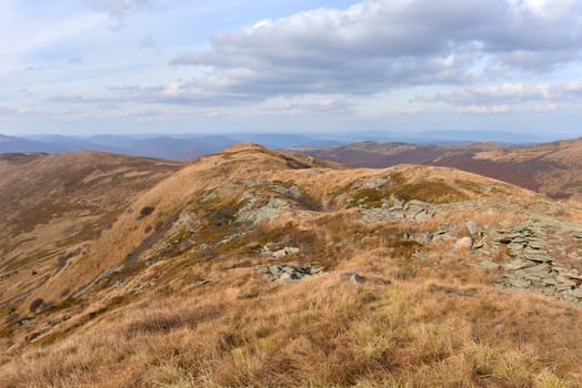 Bieszczady mountains in late autumn - Poland