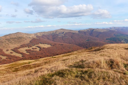 Bieszczady mountains in late autumn - Poland