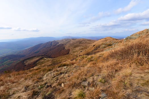 Bieszczady mountains in late autumn - Poland