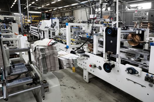 the equipment in a modern printing house