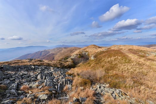 Bieszczady mountains in late autumn - Poland