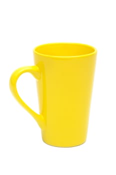 new yellow mug on a white background