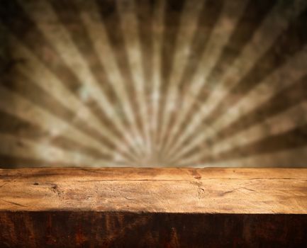 empty wooden table for product display montages 