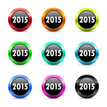 web buttons set on white background