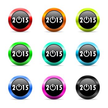 web buttons set on white background