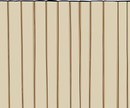 Tall wooden fence cartoon over white background