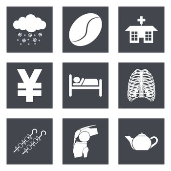 Icons for Web Design and Mobile Applications set 7. Vector illustration.