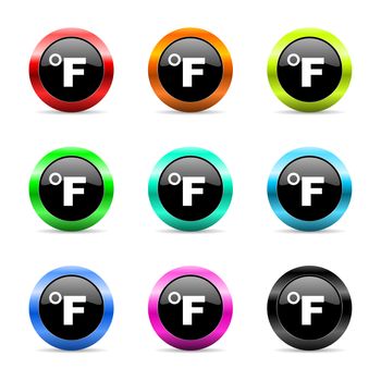 web buttons set on white background