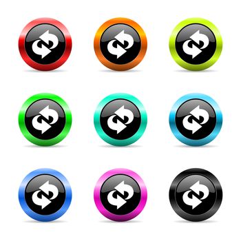 web buttons set on white background