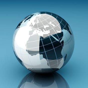 A 3d rendered Globe.