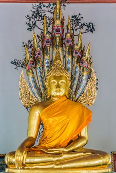 golden Buddha statue Wat Pho temple bangkok thailand