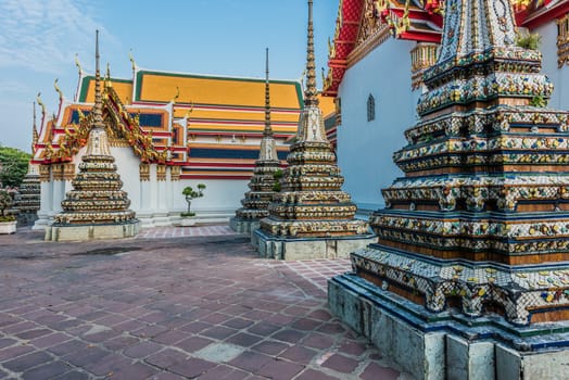 temple interior details Wat Pho temple bangkok thailand