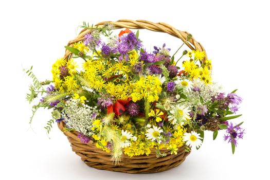 wild flowers in a basket