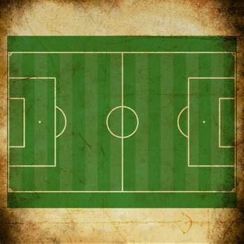 the texture, vintage background of the soccer field design on grunge paper