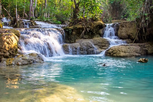 Kuang Si waterfall in Luang Prabang, Lao
