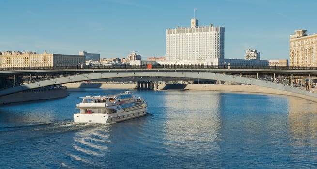 View of the River Moscow and the Russian government building