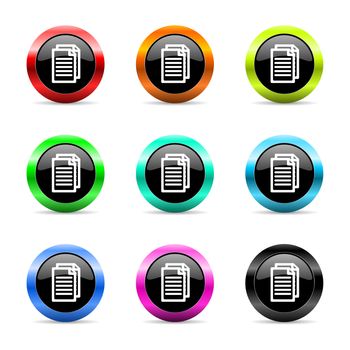 web buttons set on white background