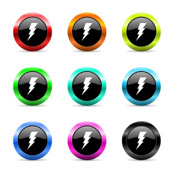 web buttons set on white background