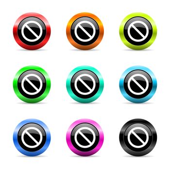 web buttons set on white background