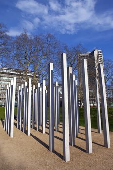 The 7th July Memorial in London's Hyde Park.  The memorial honours the victims of the 7th July 2005 London Bombings.