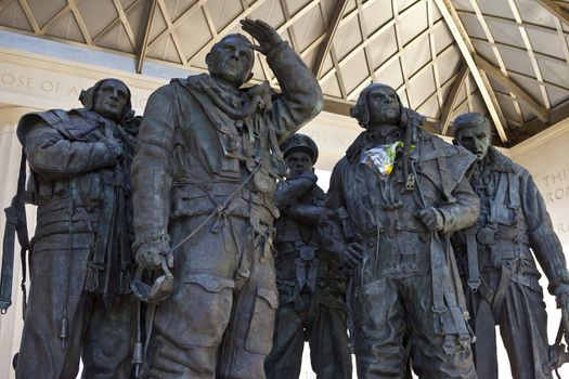 The RAF Bomber Command Memorial, situated in London's Green Park.