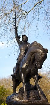 The magnificent Cavalry Memorial statue in Hyde Park, London.