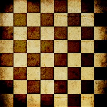 the texture, vintage background of the chessboard design on grunge paper