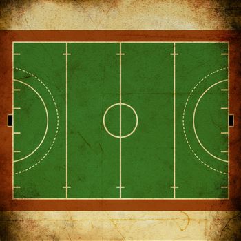 the texture, vintage background of the hockey field design on grunge paper