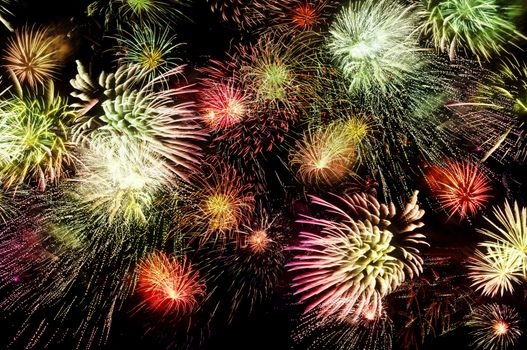 Huge sparkling firework