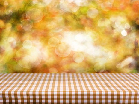 Autumn table for product dsiplays