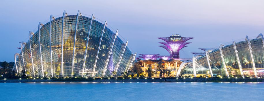 Panorama of Singapore Garden by the bay