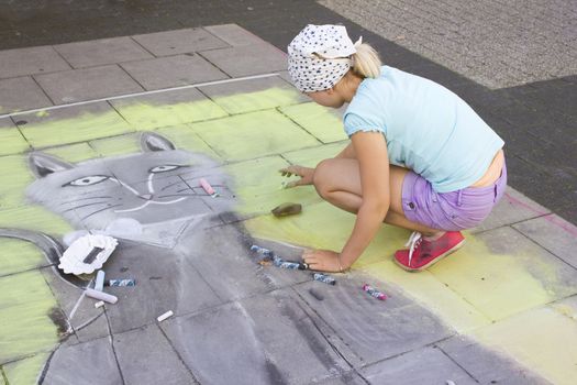 street painting in Geldern, 2012, Germany