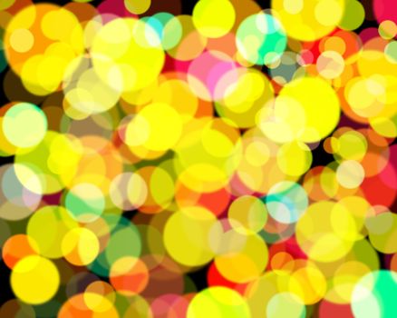 View of a lot of colorfull circles