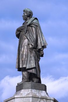 Statue of Adam Mickiewicz, the greatest Polish poet of all time - Warsaw, Poland