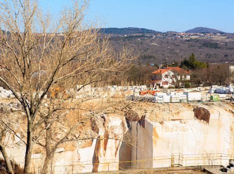 View of Romain marble quarry in Trieste