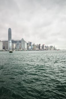 Hong Kong Skyline Island from Kowloon China.