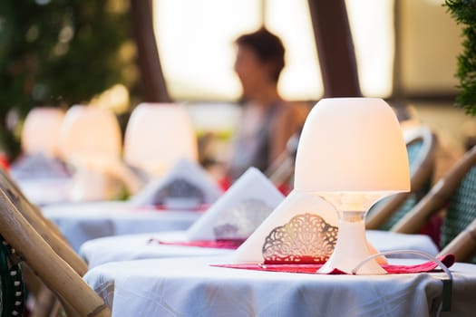Chairs and tables of Outdoor coffee bar