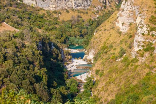 View of Laghetti di Cava Grande in Avola near Siracusa, Sicily