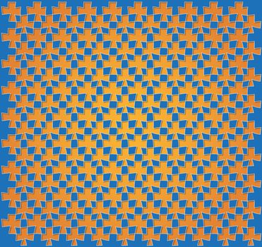 background or paper blue and orange abstract trapezoidal pattern