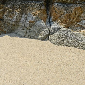 Sand beach rocks beautiful pattern and texture 