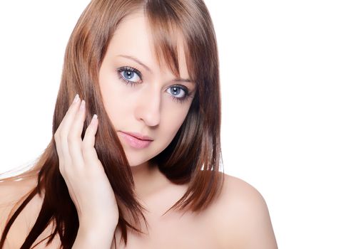 Beautiful Girl on white background