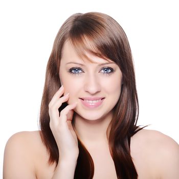 Beautiful Girl on white background