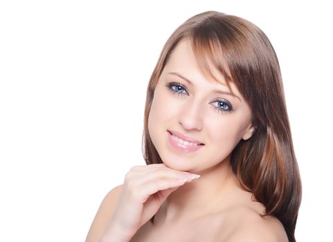 Beautiful Girl on white background