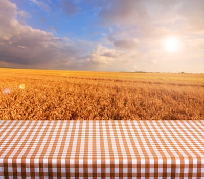 Empty table for product display montages